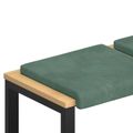 vidaXL Vankúš na lavičku 4 ks Zamat Morská zelená Hĺbka 35 cm