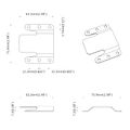 vidaXL Na montáž plochého držiaka 12 Strieborná 75 x 66 x 1,4 mm Oceľ
