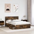 vidaXL Rám postele Dymová dub 140 x 190 cm Inžinierske drevo