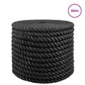 vidaXL Jutové lano 20 mm Čierna 100% Tossa juta