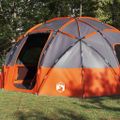 vidaXL Dómový stan so strechou Šedá a oranžová 475 x 475 x 235 cm taft