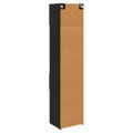 vidaXL Highboard Čierny dub 50 x 42,5 x 225 cm Kompozitné drevo