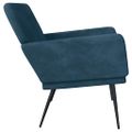 vidaXL Lavička modrá 108x79x79 cm zamat