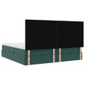 vidaXL LED úložná posteľ s matracom Tmavozelená 200 x 200 cm Zamat