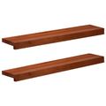 vidaXL Parapety 2 ks Hnedá 80 x 15 x 2 cm Masívne bukové drevo