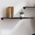 vidaXL Nástenná polica tmavohnedá 60x50x2 cm ošetrený dubový masív