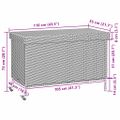 vidaXL záhradný úložný box s kolieskami sivý 110x55x73 cm polyratan