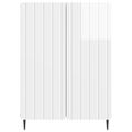vidaXL Servírovacia skriňa Biela s vysokým leskom 66 x 34,5 x 92 cm
