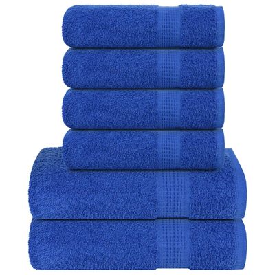 vidaXL 6-dielna sada uterákov FROGN modrá 360 g/m²