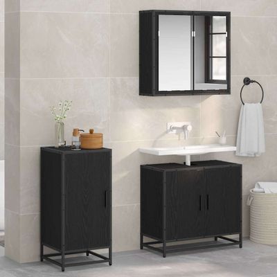 vidaXL Servírovacia skriňa Čierny dub 35,5 x 35 x 76 cm