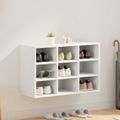 vidaXL Skriňa na topánky 77,5 x 30 x 51 cm Kompozitné drevo Biela