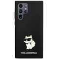 Puzdro Karl Lagerfeld pre Samsung Galaxy S24 Ultra KLHCS24LSNCHBCK čierna HC SILICONE NFT CHOUPETTE