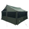vidaXL Rodinný stan Armádna zelená 450 x 400 x 265 cm Polyester a oceľ