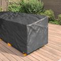 vidaXL Obal na nábytok 286 x 222 x 80 cm Tvar L Vodoodolný Čierny