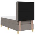 vidaXL Posteľ s pružinovým rámom Sivohnedá 80 x 200 cm látka