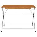 vidaXL Skladací bistro stolík 100x54x71 cm akáciový masív a oceľ