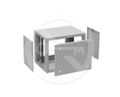 Rozvaděč nástěnný GrandN Duo 9U 450mm, dveře plech, RAL7035, GrandND-9U-645-21-G Rozvadec, 9U, 600×450 mm, plechové dvere, odejímatelné boky, 19" standard, IP 20, šedý RAL 7035