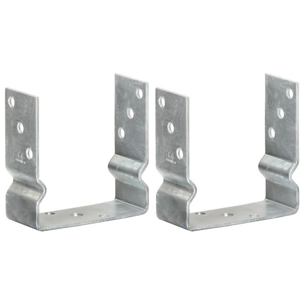 vidaXL Kotviace pätky 2 ks strieborné 14x6x15 cm pozinkovaná oceľ