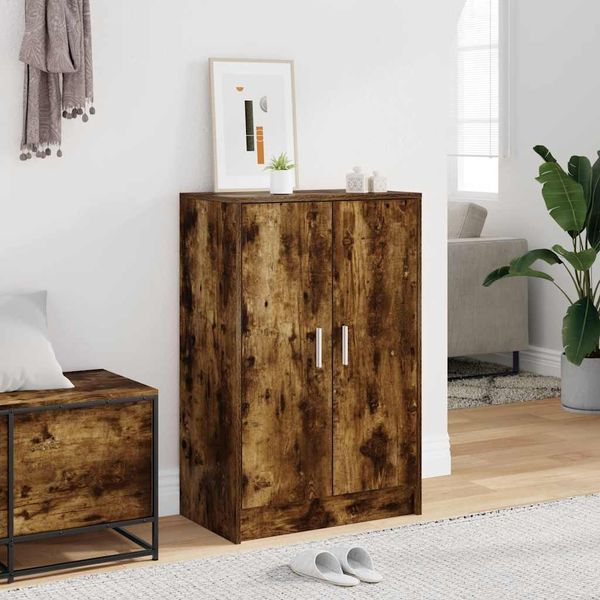 vidaXL Botník dymový dub 60x35x92 cm spracované drevo