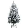 vidaXL Umelý výklopný vianočný stromček 150 LED a sada gúľ 120 cm
