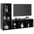 vidaXL TV skrinky 2 ks lesklé čierne 107x35x37 cm drevotrieska