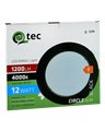 Q-52M LED panel 12W 1200lm 4000K čierny - kruhový vstavaný Qtec
