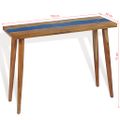 vidaXL Konzolový stolík teakové drevo 100x35x75 cm
