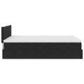 vidaXL LED úložná posteľ s matracom Čierna 140 x 200 cm Zamat