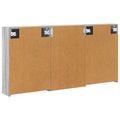 vidaXL Set kabinetov do kúpeľne 3 ks 126 x 16 x 62.5 cm