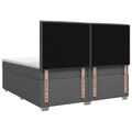 vidaXL Posteľ boxspring s matracom Tmavosivá 200 x 200 cm Látka
