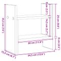 vidaXL Organizér na pult Dub artisan 50 x 15,5 x 35,5 cm
