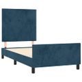 vidaXL Rám postele bez matraca tmavomodrý 90x200 cm zamat