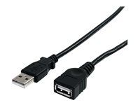 M/F - 3 ft USB A to A Extension Cable - 3ft USB 2.0 Extension cord (USBEXTAA3BK) - Predlžovacia šnúra USB - USB (M) do USB (F) - USB 2.0 - 91 cm - čierna - pre P/N: 35FCREADBK3, ICUSB2321F, ICUSB232V2, LTUB1MBK, MSDREADU2OTG, ST4300USB3EU, UUSBOTG