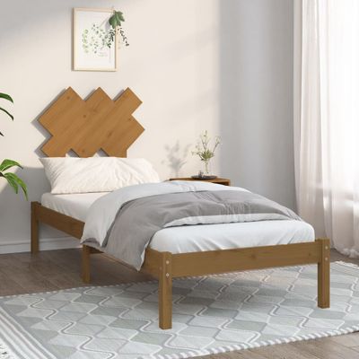vidaXL Posteľný rám medový masívne drevo 75x190 cm malé jednolôžko