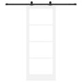 vidaXL Posuvné dvere ORKDAL 83 x 211 cm Biela a čierna