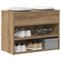 vidaXL Lavica na topánky dub artisan 60x30x45 cm kompozitné drevo