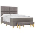 vidaXL Posteľ s pružinovým rámom Sivohnedá 200 x 160 cm látka