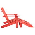 vidaXL 2-miestna záhradná stolička taburetka Adirondack jedľa červená