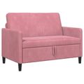 vidaXL Sofa s úložným priestorom Ružová 122 x 78 x 87 cm Polyester