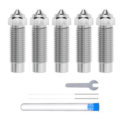 Sada trysiek z tvrdenej ocele pre ELEGOO Neptune 4 Plus / 4 Max (0,4 mm x 3 ks, 0,6 mm x 1 ks, 0,8 mm x 1 ks)