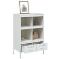 vidaXL Vysoká skrinka biela 68x39x101,5 cm oceľ