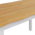 VidaXL Jedálenský stôl EKAI Biela 112 x 70 x 76,5 cm Borovicový masív