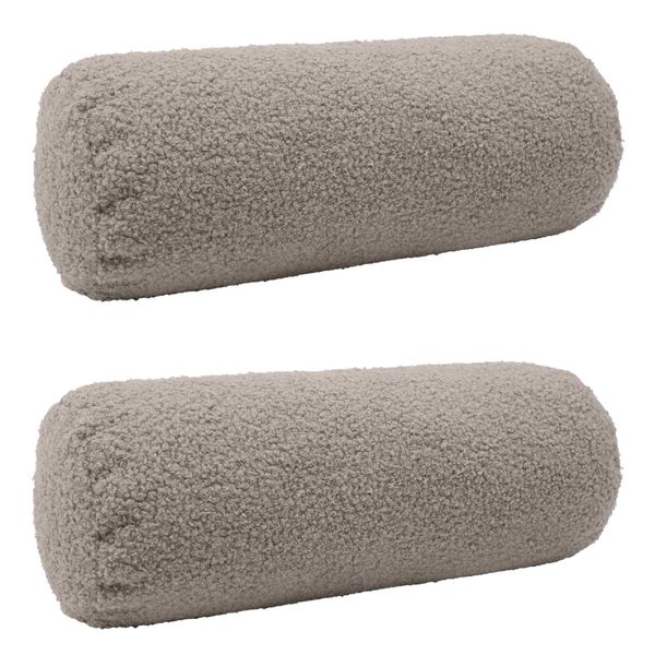 vidaXL Poťah na podložku 2 pcs HEERLEN Svetlosivá Ø 15 x 40 cm Bouclé