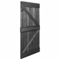 vidaXL Dvere 80x210 cm borovicový masív čierne