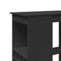 vidaXL Barový stôl s policami čierny 90x47,5x103,5 cm kompozitné drevo