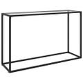 vidaXL Konzolový stolík priehľadný 120x35x75 cm tvrdené sklo