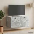 vidaXL Nástenná TV skrinka Nástenný Betónovo sivá 59,5 x 41 x 30 cm