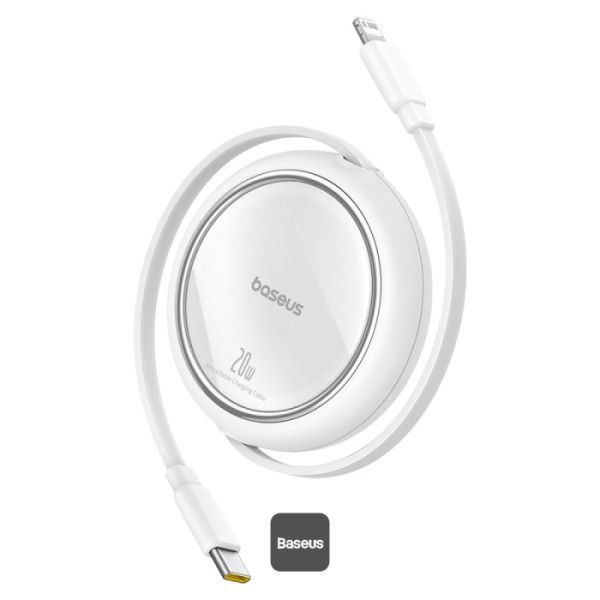 Baseus Dátový kábel Free2Pull USB-C/Ligtning 1m 20W biely