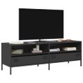 vidaXL TV skrinka čierna 135x39x43,5 cm oceľ valcovaná za studena