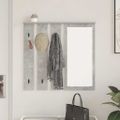 vidaXL Vešiak na stenu Nástenná montáž Betónovo sivá 84 x 10 x 80 cm